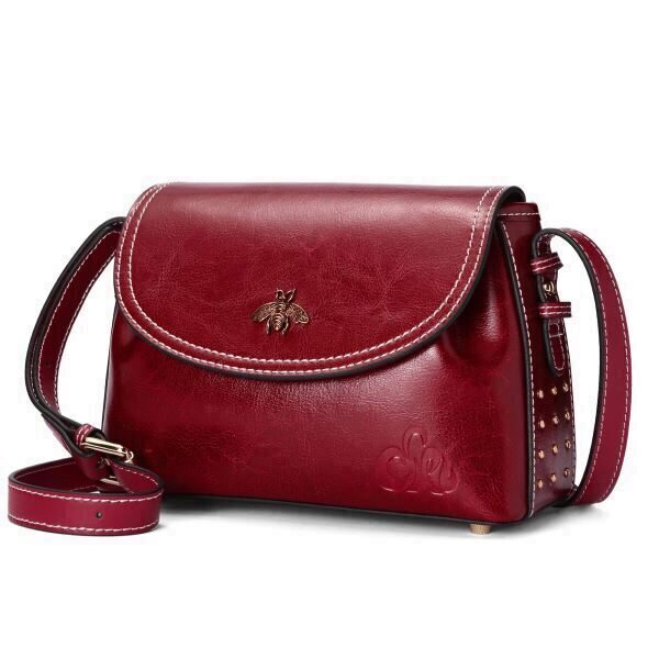 C'iel Ferry wine-red cross-body bag