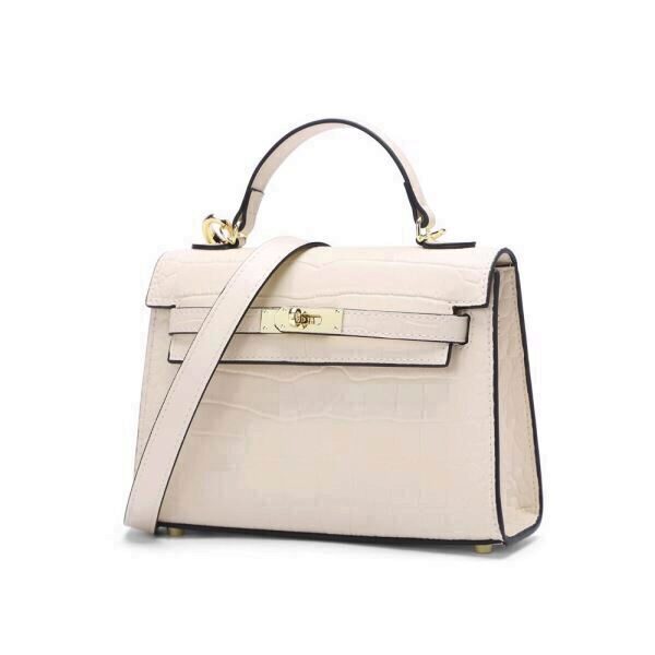 Geanta piele Evey cream