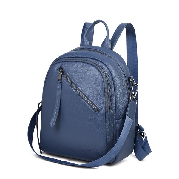 Rucsac piele Kyler Blue Bayoux