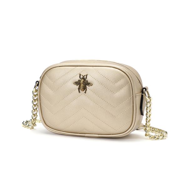 C'iel Ginny gold camera bag