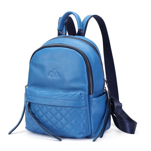 Rucsac piele Rhea albastru